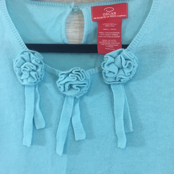 Oscar by Oscar De La Renta Teal Sweater Tank - Picture 3 of 9